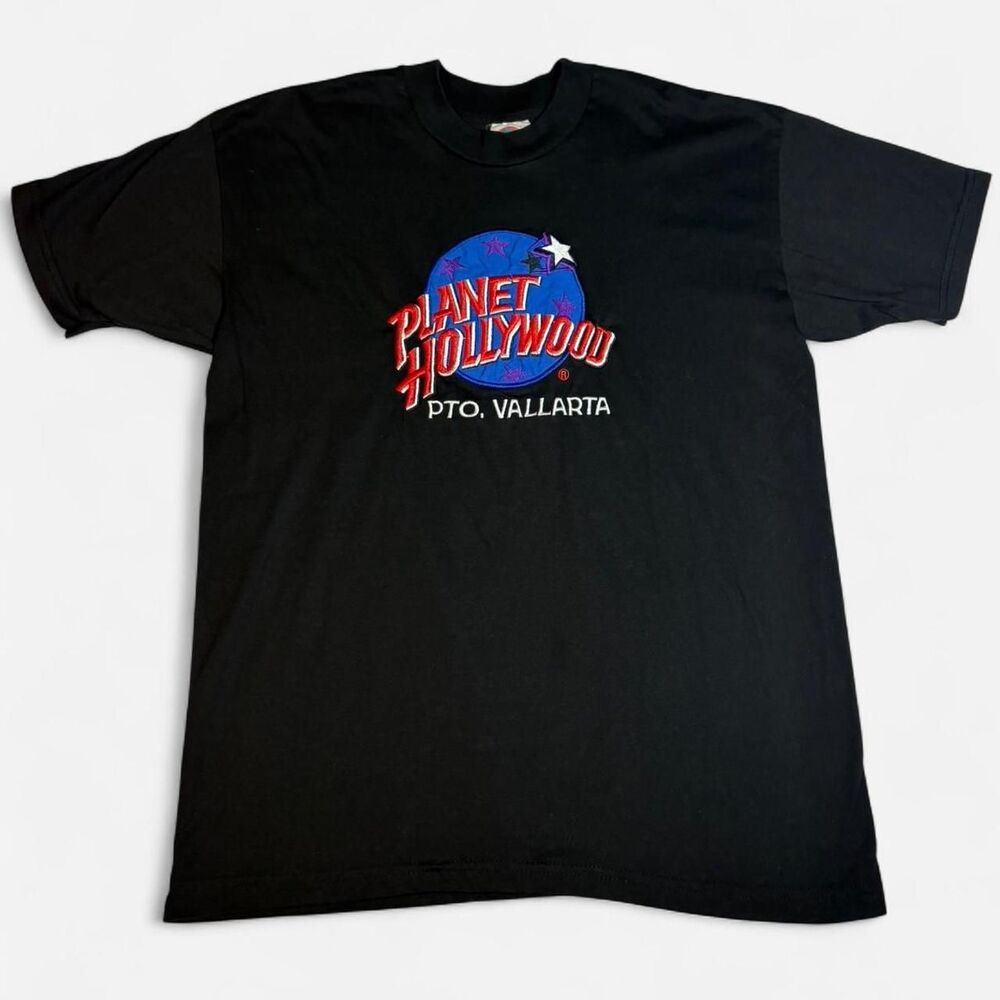 Vintage Planet Hollywood Puerto Vallarta T-Shirt XL embroidered 90s Y2K Travel